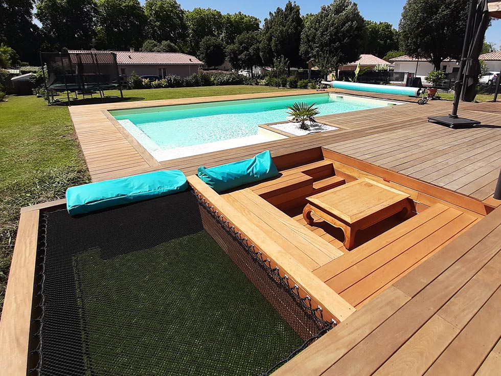 Filet extérieur de terrasse, jardin, piscine : déco et sécurité