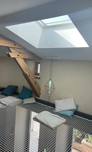 Filet d'habitation pour mezzanine